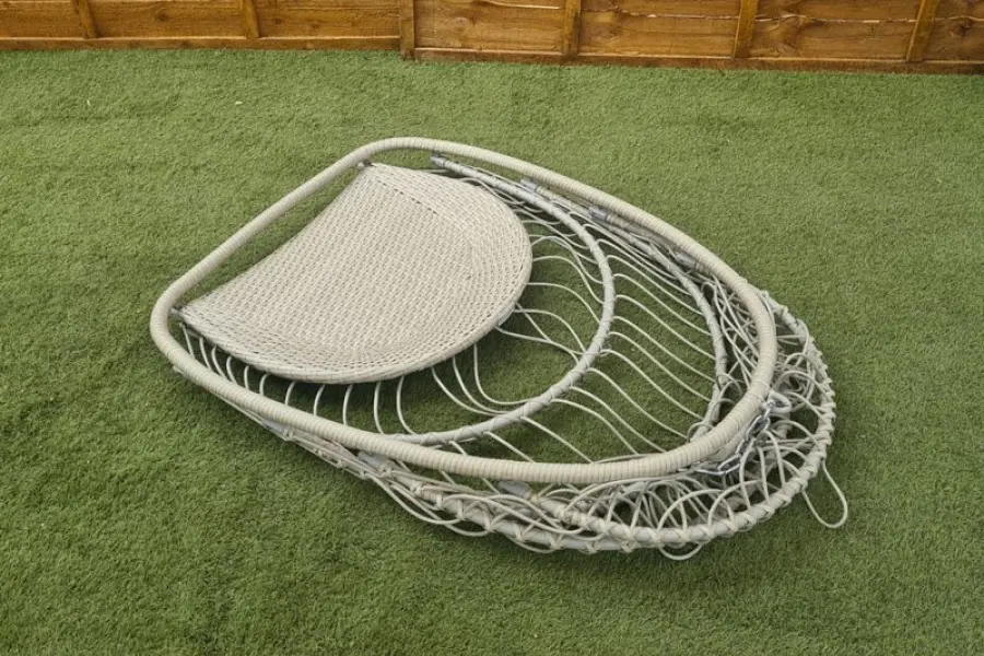 #AskGCS for Rattan-effect Hanging & Foldable Garden Egg Cocoon Chair (Latte)