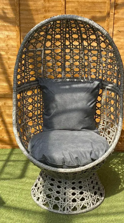 Customer Reviews for Rattan Swivel Cocoon Chair in Grey