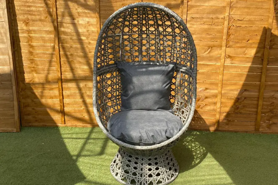 Customer Reviews for Rattan Swivel Cocoon Chair in Grey