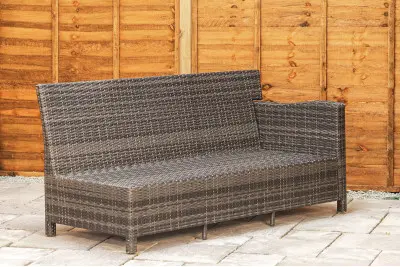 Sapcote Modular Corner Dining Set in Grey Rattan 