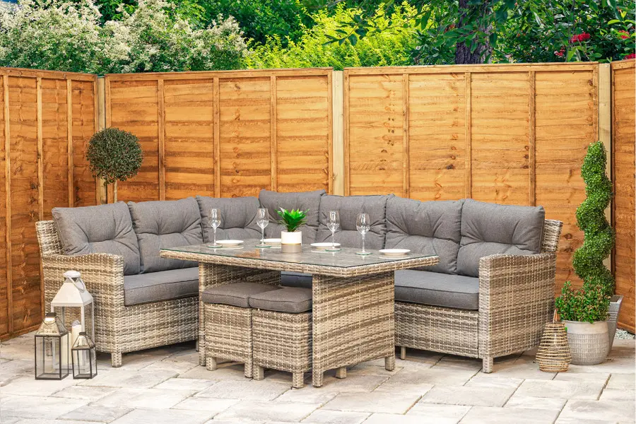 #AskGCS for Sapcote Modular Corner Dining Set in Grey Rattan 