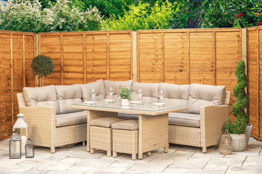 #AskGCS for Sapcote Modular Corner Dining Set in Natural Rattan 