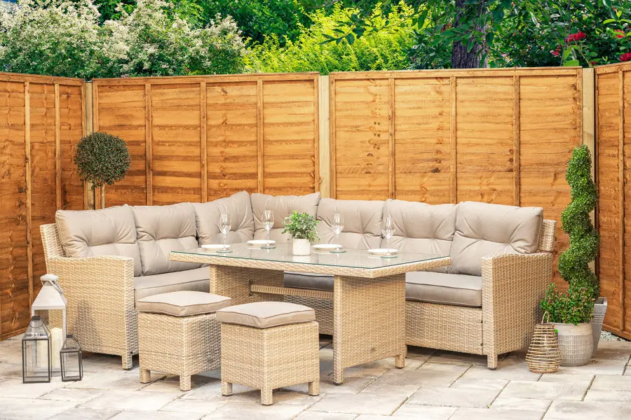 Customer Reviews for Sapcote Modular Corner Dining Set in Natural Rattan 