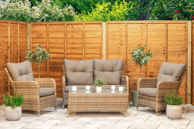 Sapcote Sofa Lounge Set in Brown Rattan 