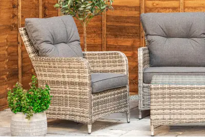 Sapcote Sofa Lounge Set in Grey Rattan 