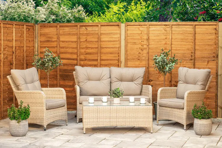 Sapcote Sofa Lounge Set in Natural Rattan