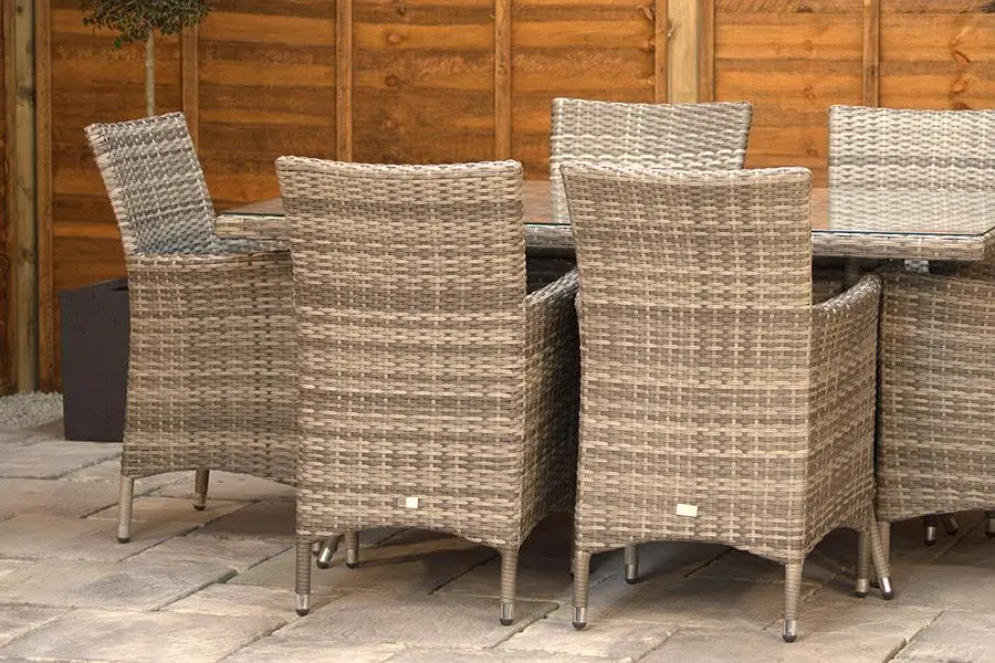 #AskGCS for Sapcote 6 Seater Rectangular Dining Set in Grey Rattan
