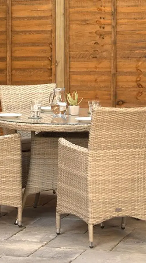Customer Reviews for Sapcote 4 Seater Round Dining Set in Natural Rattan
