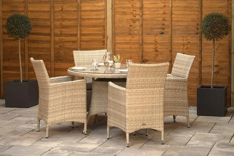 Customer Reviews for Sapcote 4 Seater Round Dining Set in Natural Rattan