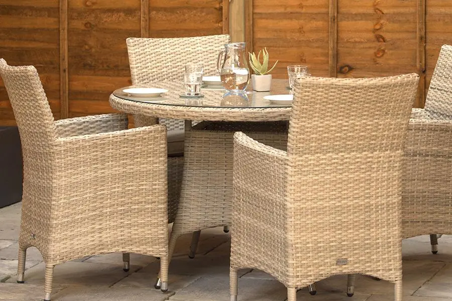 #AskGCS for Sapcote 4 Seater Round Dining Set in Natural Rattan