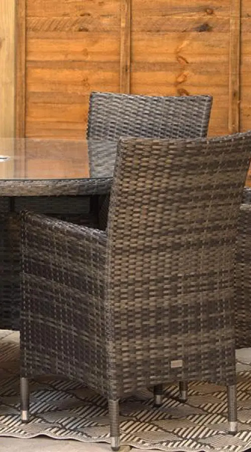 #AskGCS for Sapcote 6 Seater Round Dining Set in Dark Grey Rattan