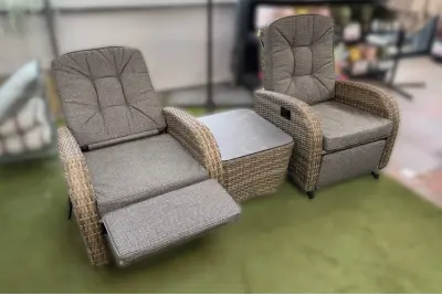 Burbage 2026 Rocking/Non-Rocking Recliner Bistro Set Cappuccino Brown