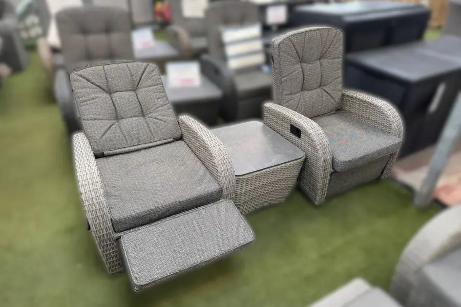 #AskGCS for Burbage 2026 Rocking/Non-Rocking Recliner Bistro Set Silver Grey