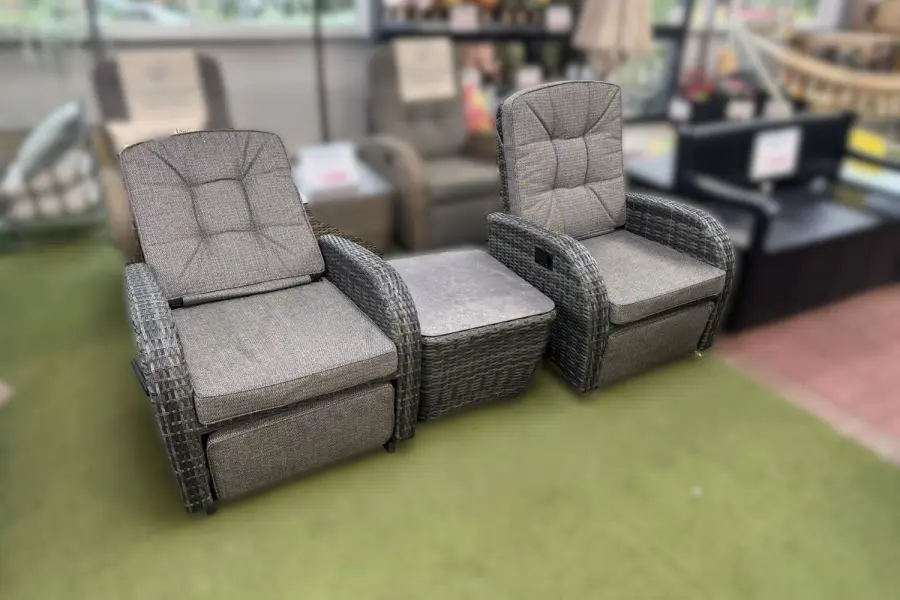 #AskGCS for Burbage 2026 Rocking/Non-Rocking Recliner Bistro Set Stone Grey