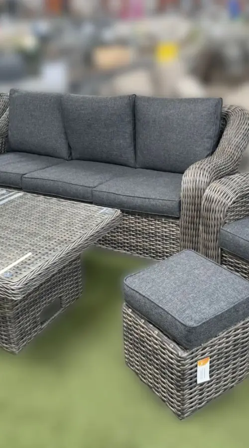Customer Reviews for Oakham 5 Seater Sofa Lounge Set with Height Adjustable Table in Grey