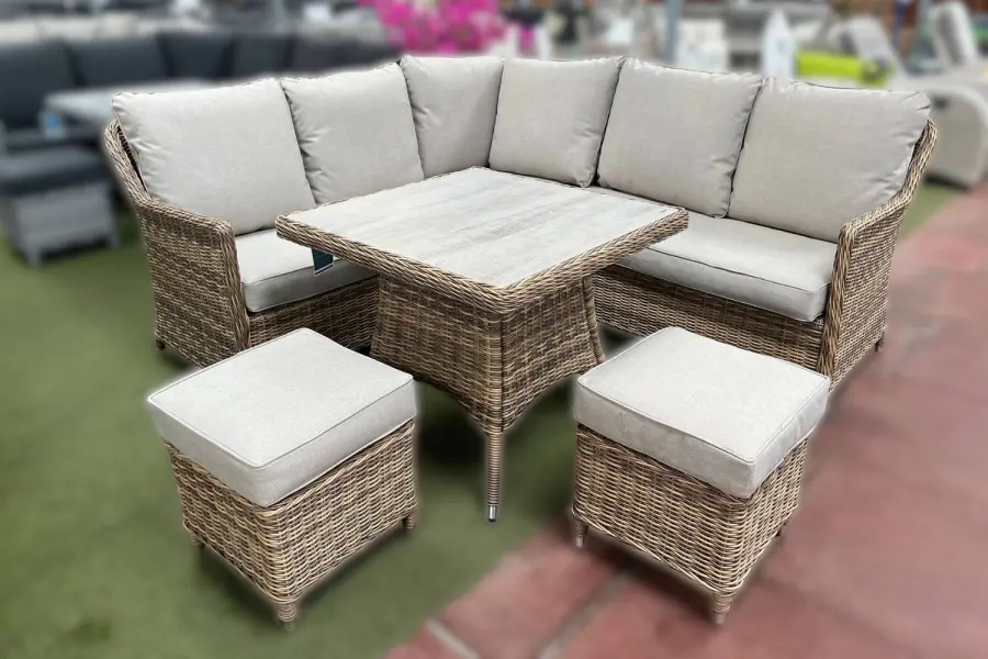 Customer Reviews for Thornby Compact Corner Lounge Set in Brown Rattan