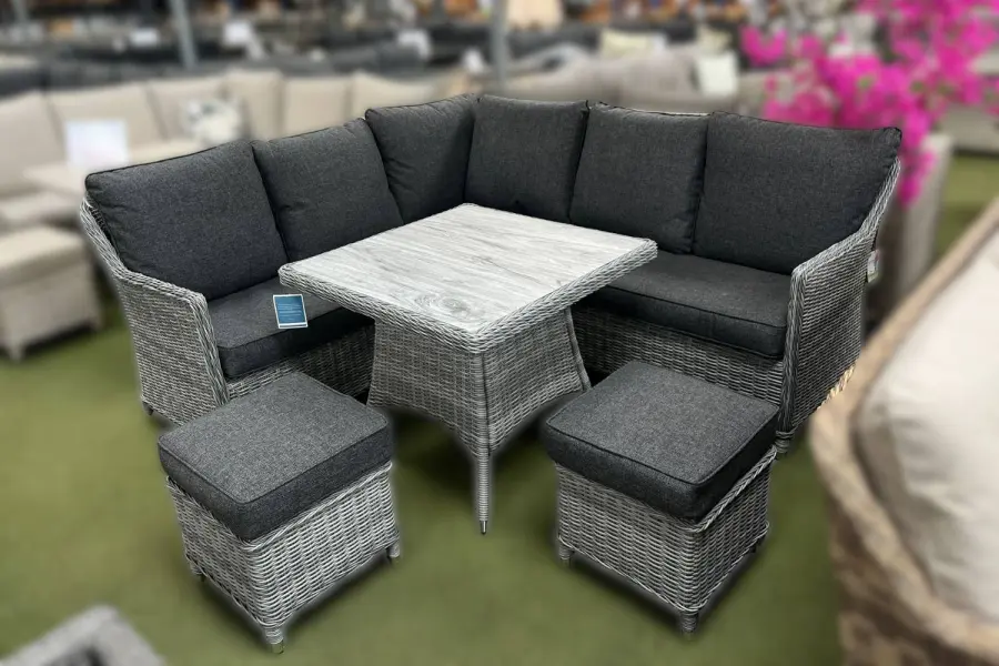 Customer Reviews for Thornby Compact Corner Lounge Set in Grey Rattan