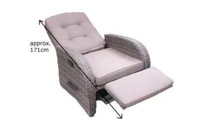 Burbage Rocking & Reclining Rattan Bistro Set in Cappuccino Brown