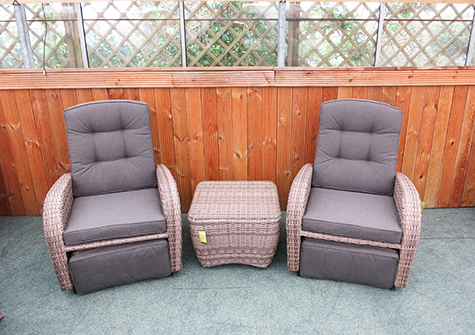 Reclining Garden Furniture Reclining Rattan Chairs Sets Uk