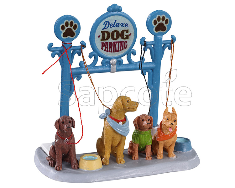 Lemax Dog Parking – Dog Tie-Up Post Village Accessory