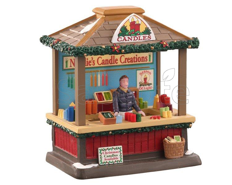Lemax Christmas Candles – Lighted Candle Stall for Market Street
