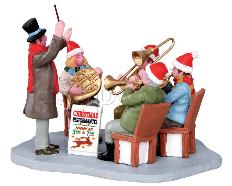 Lemax Gazebo Band – Brass Band Performance Village Centrepiece
