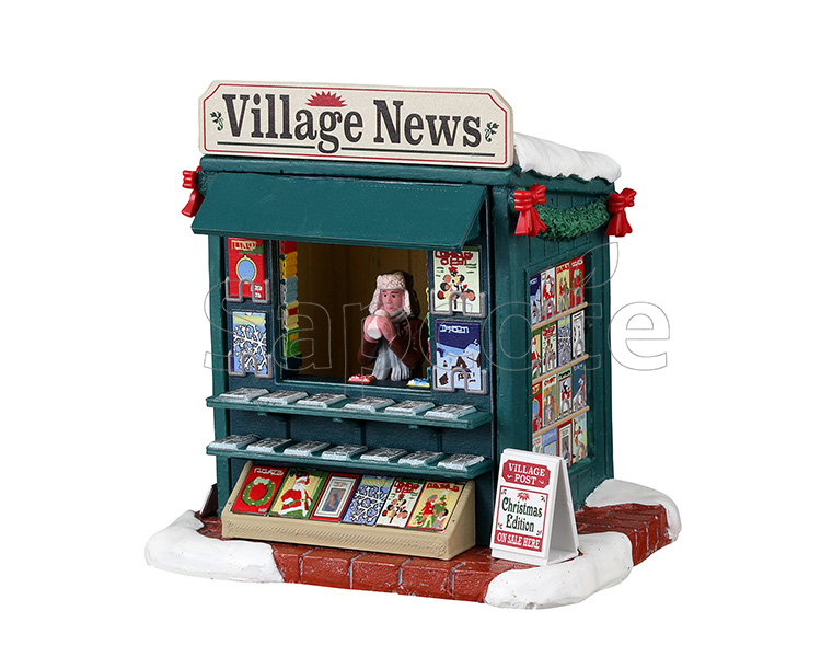 Lemax Good News Day – Lighted Newsstand Table Accent