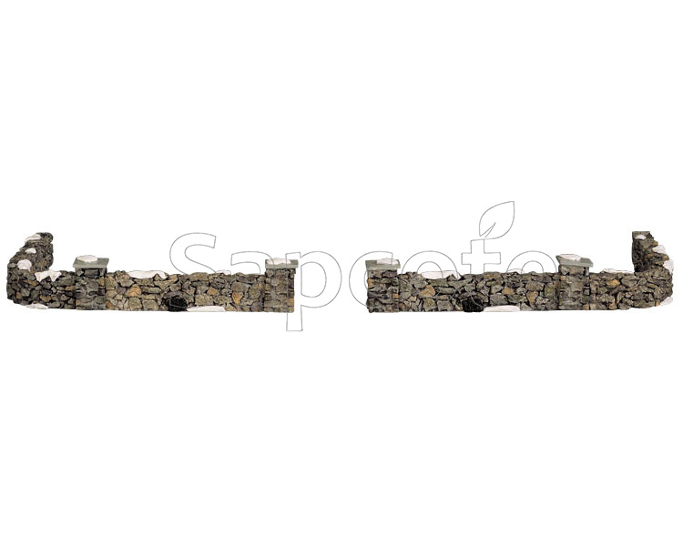 Lemax Colonial Stone Wall – Set of 10 Modular Wall Pieces