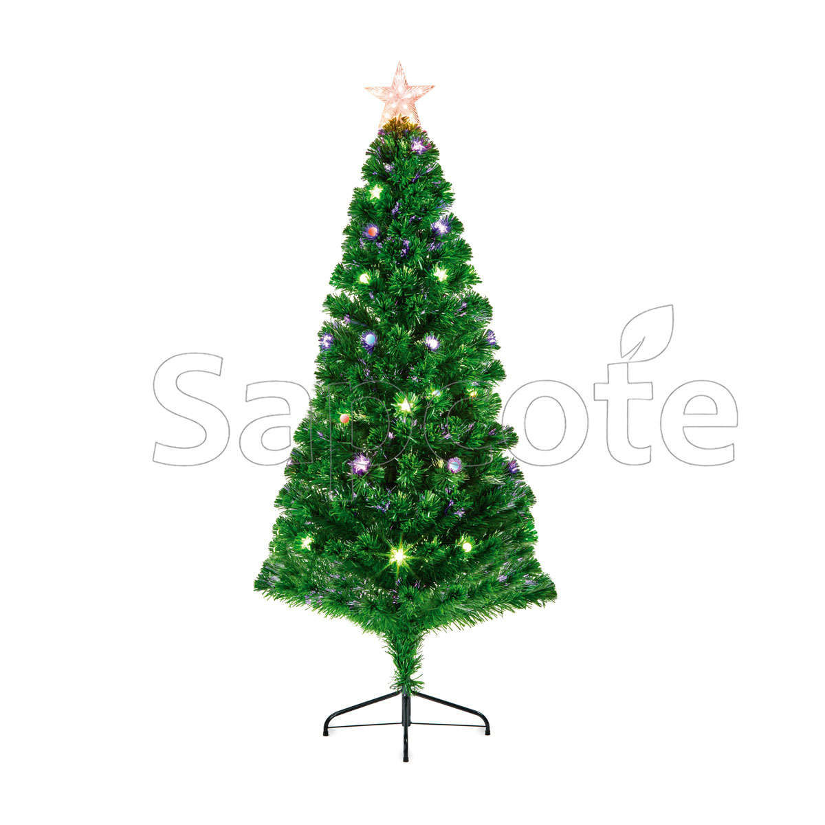 Fibre Optic Tree 1.2m – Colour Change with Ball & Star