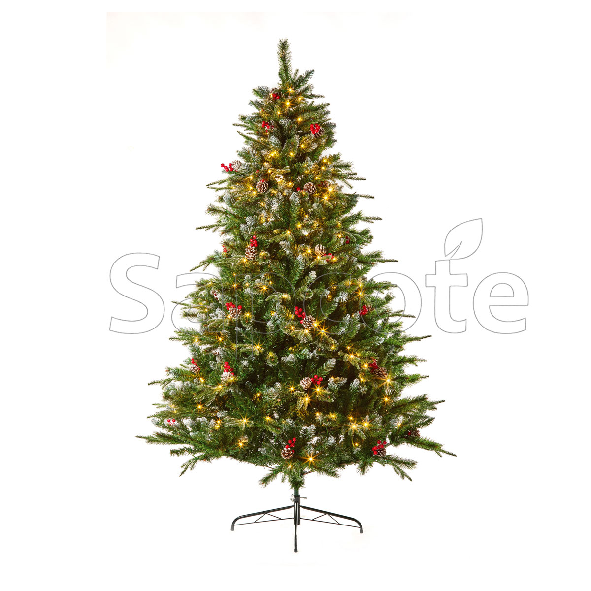 Artificial Tree Pre-Lit New Jersey 1.8m – LED Lighted Green Tree
