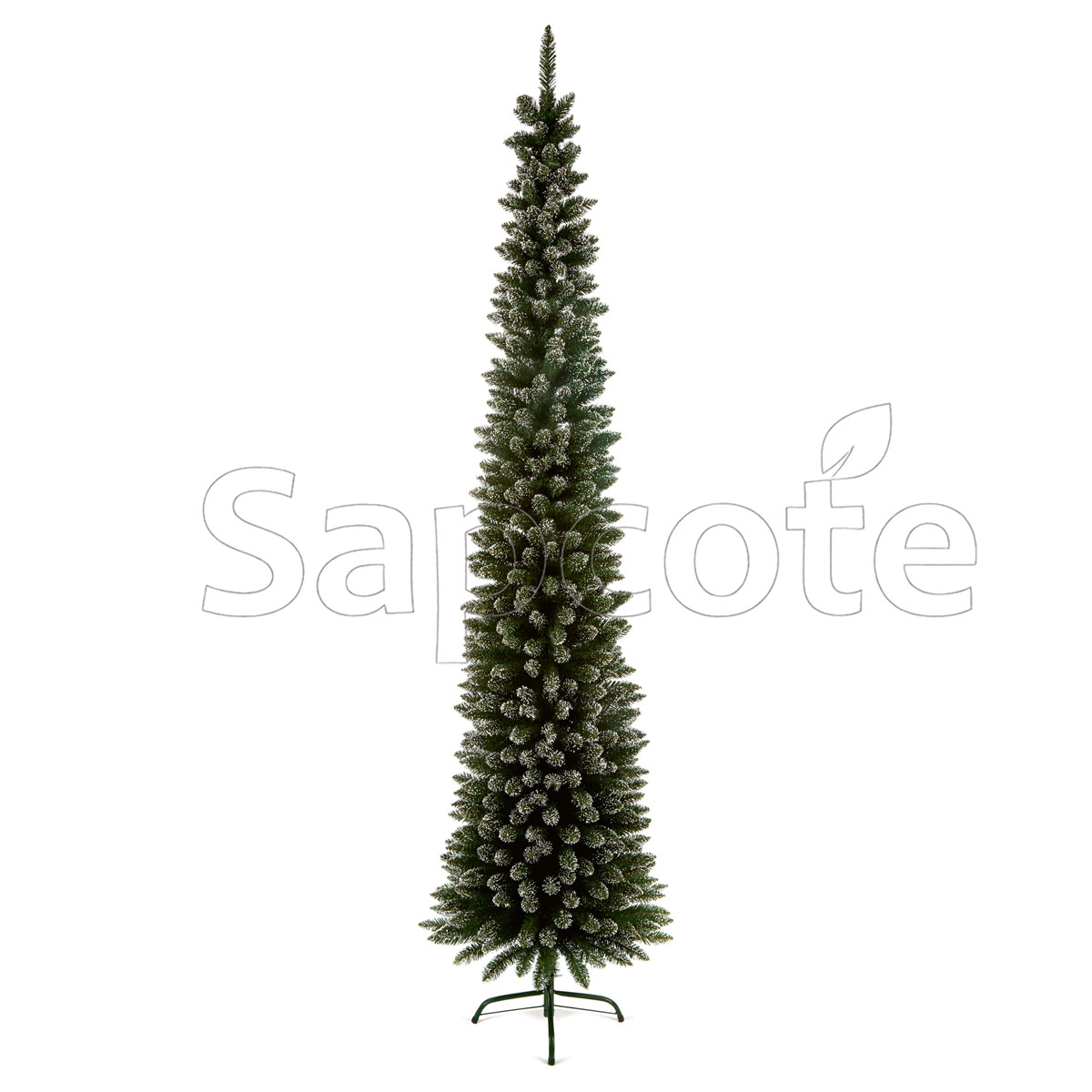 Artificial Tree Pencil Pine Snow Tipped 2m – Slim Snowy Pine Tree