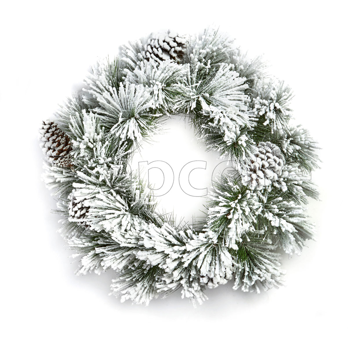 Wreath 50cm Lumi – Frosted White Wreath