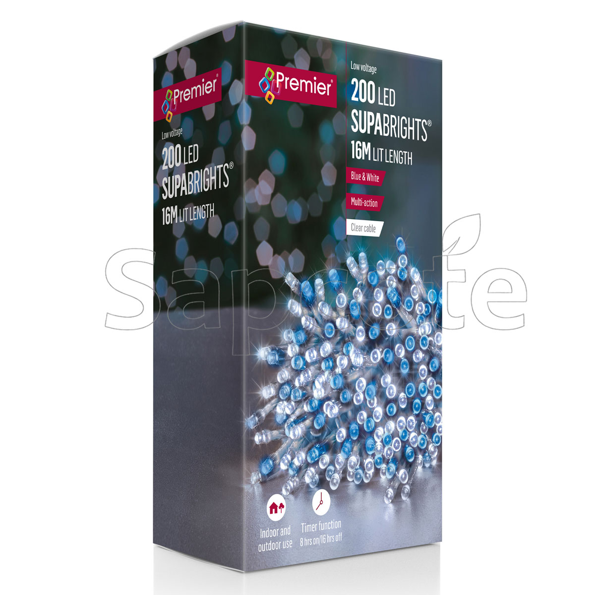 Premier 200 LED SupaBrights – Blue & White (16.0 m)