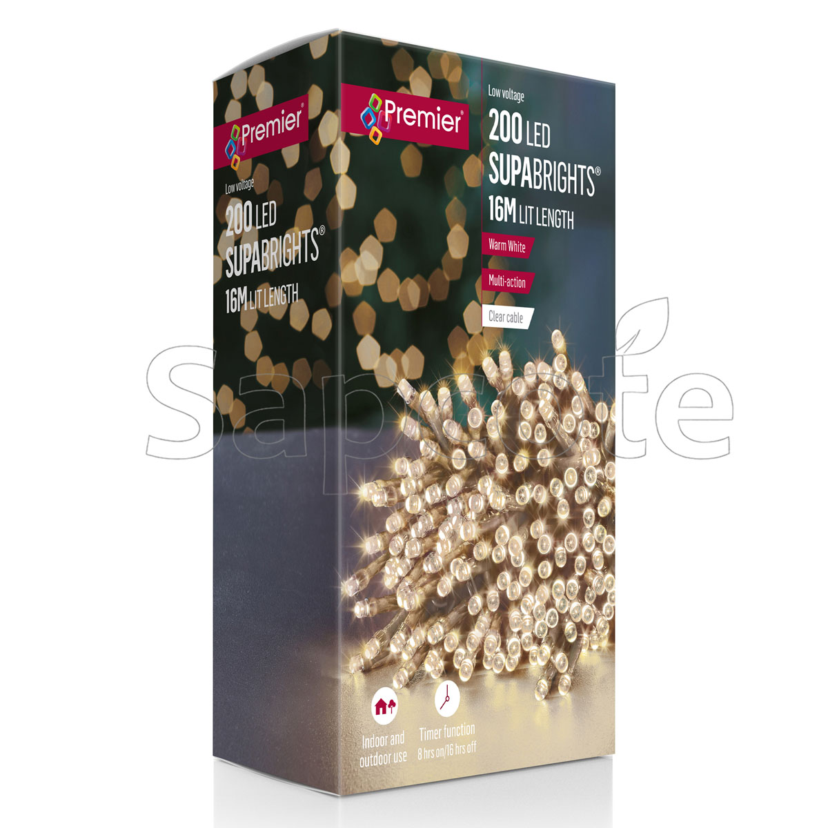 Premier 200 LED SupaBrights – Warm White (16.0 m)