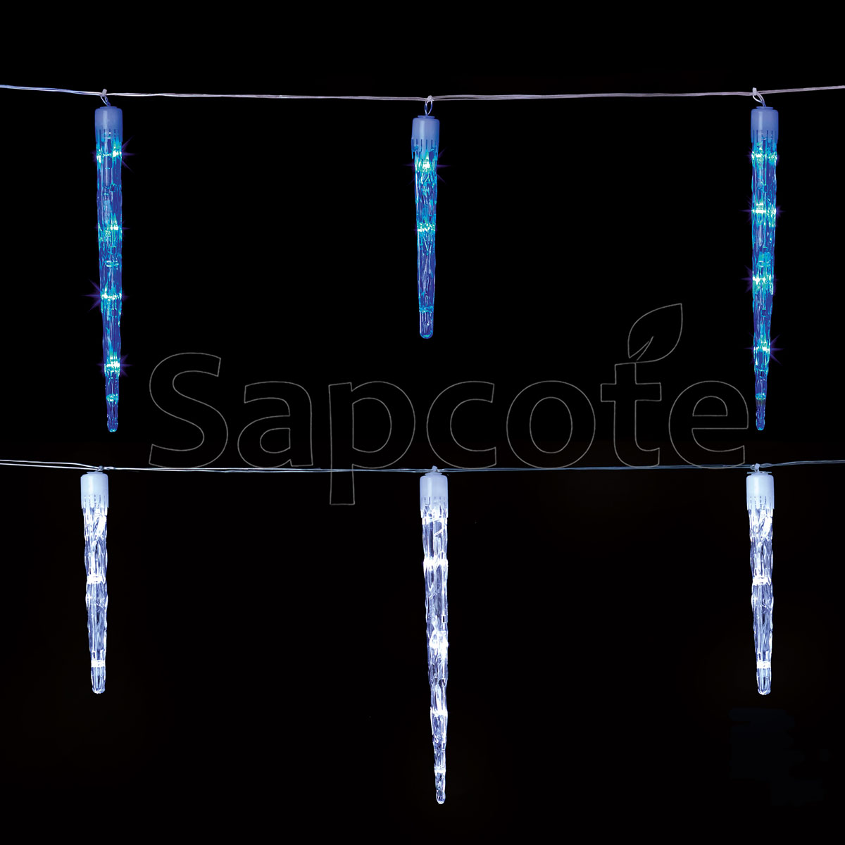 Premier 24pc Chaser Icicles - Blue or White 72 LED (1.8 m)