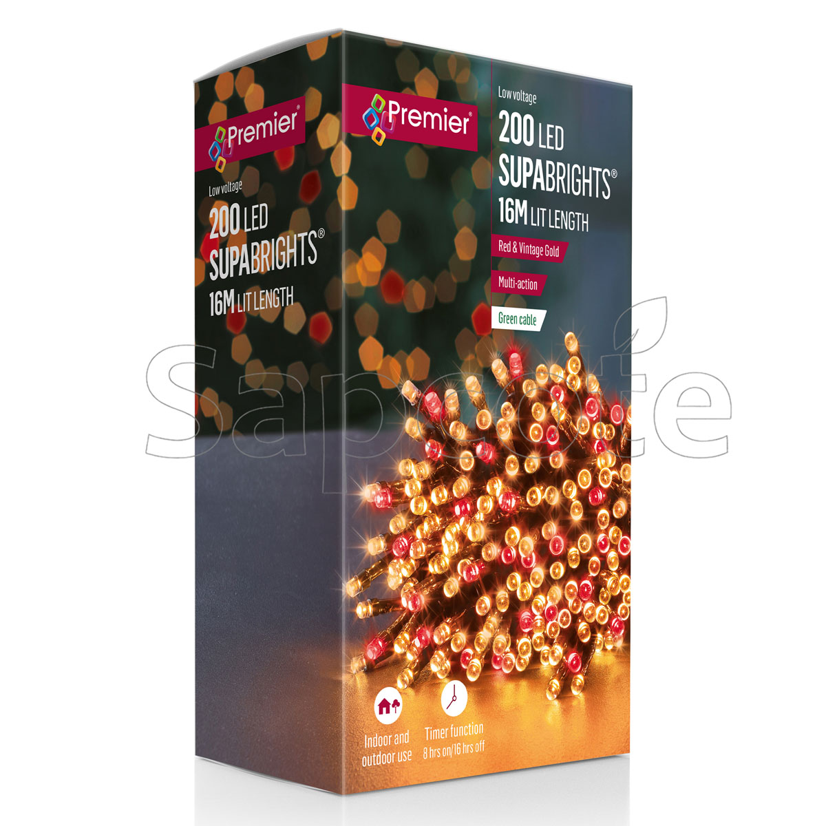 Premier 200 LED SupaBrights – Vintage Gold & Red (16.0 m)