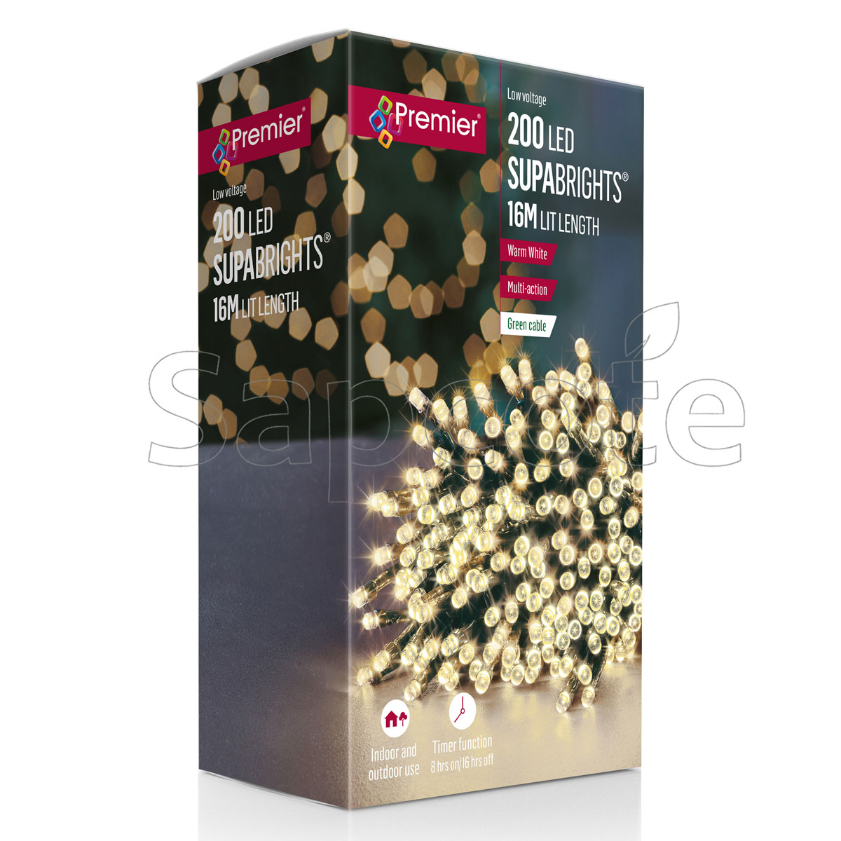 Premier 200 LED SupaBrights – Warm White (16.0 m)