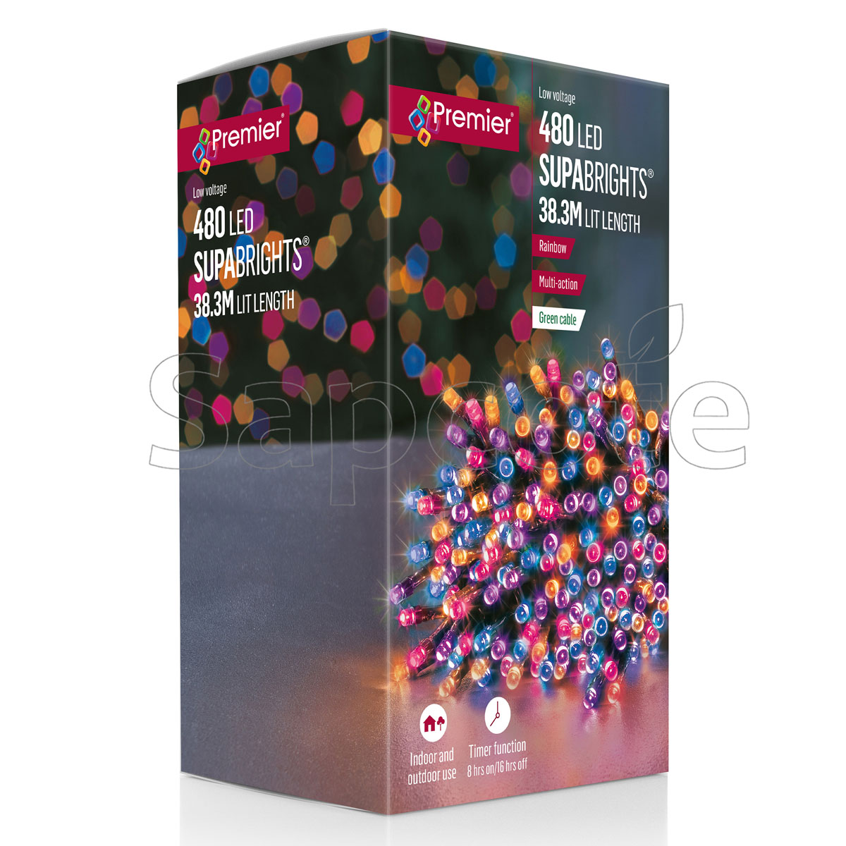 Premier 480 LED SupaBrights – Purple, Pink, Turquoise & Orange (38.3 m)