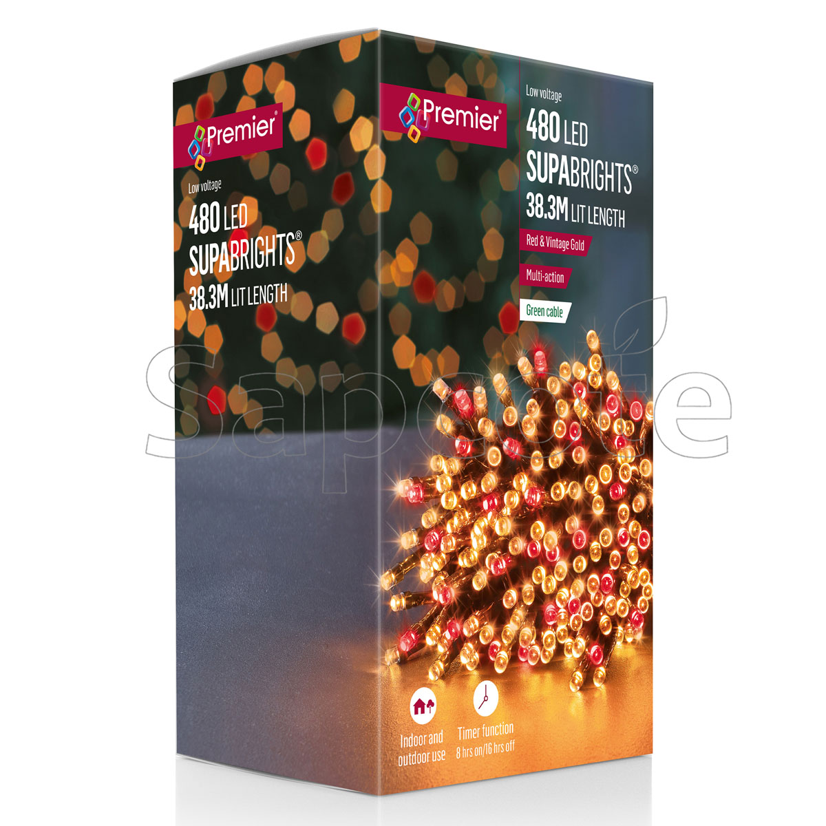 Premier 480 LED SupaBrights – Vintage Gold & Red (38.3 m)