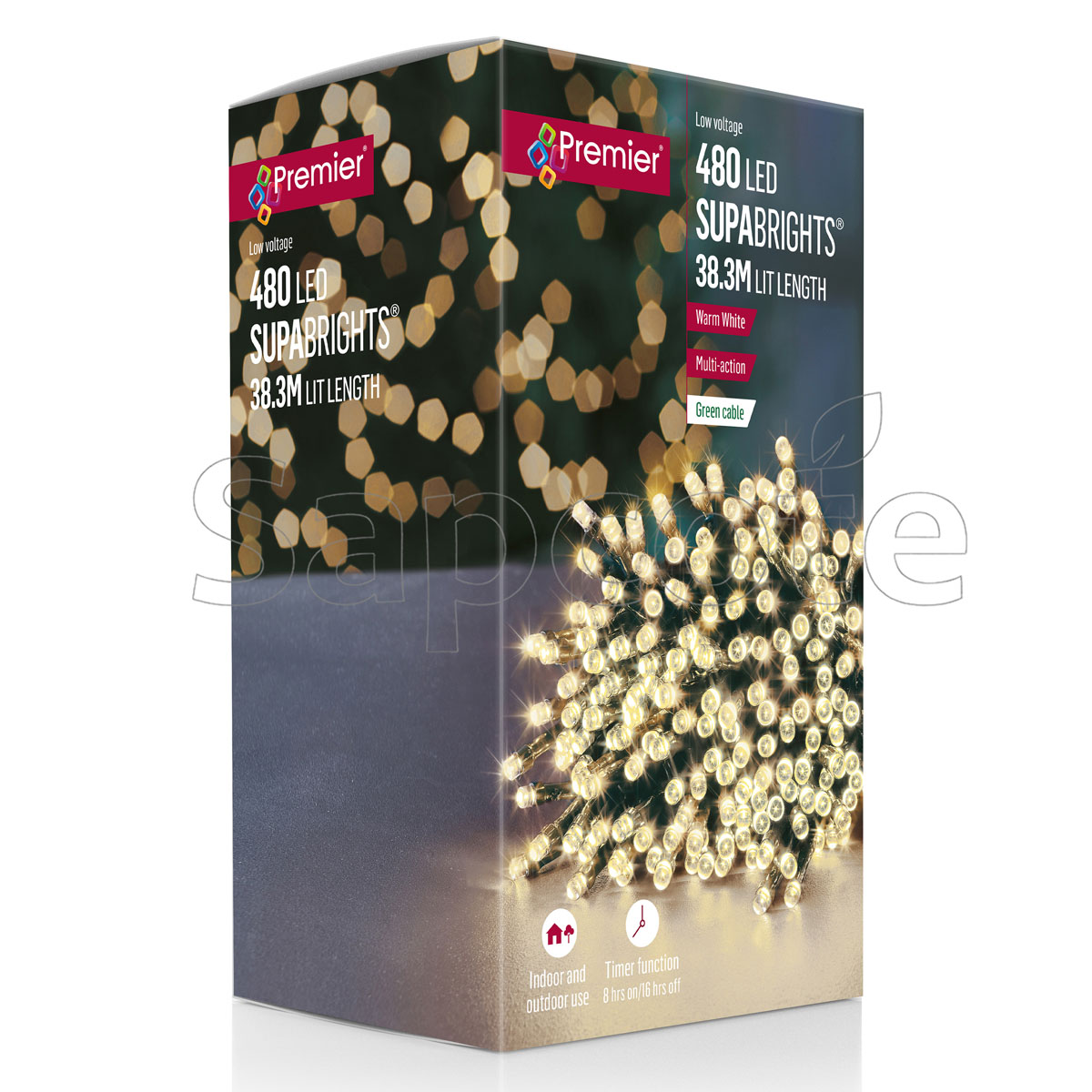 Premier 480 LED SupaBrights – Warm White (38.3 m)