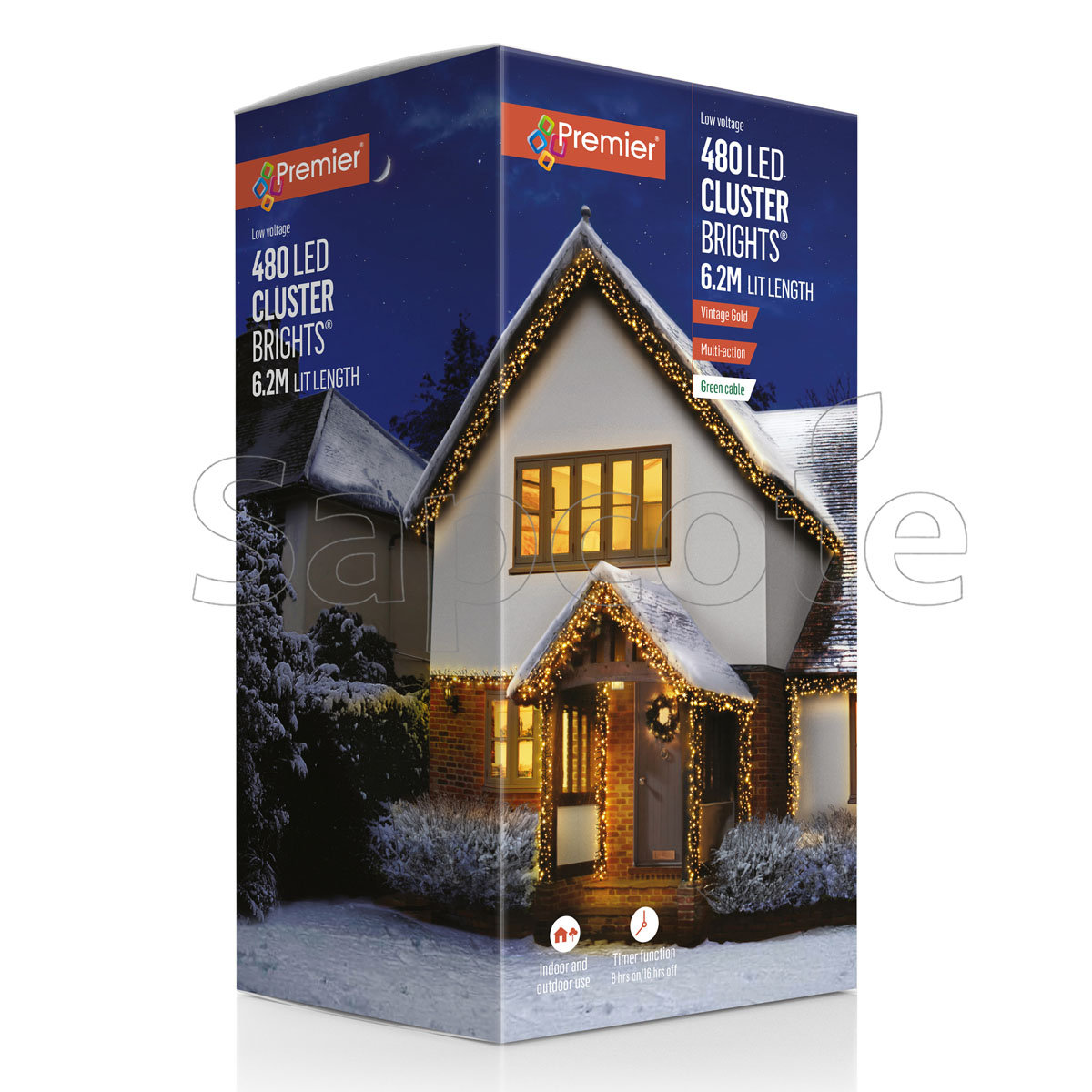 Premier 480 LED ClusterBrights – Vintage Gold (6.2 m)