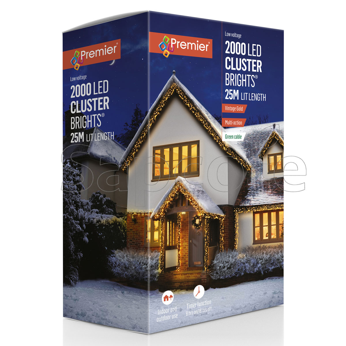 Premier 2000 LED ClusterBrights – Vintage Gold (25.0 m)