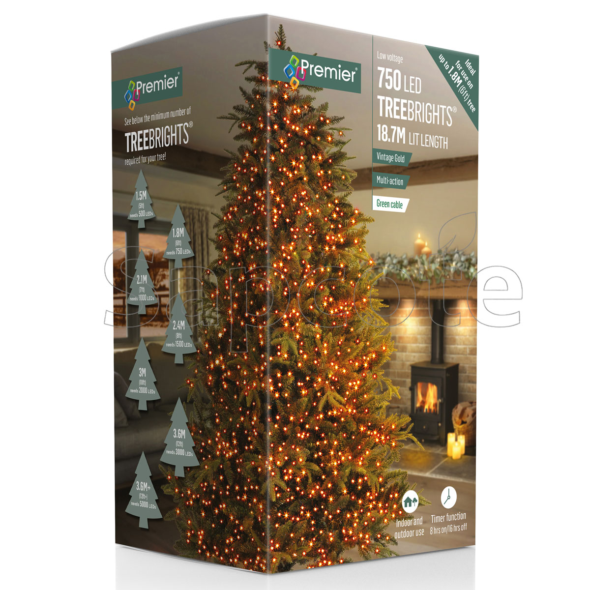 Premier 750 LED TreeBrights – Vintage Gold (18.8 m)