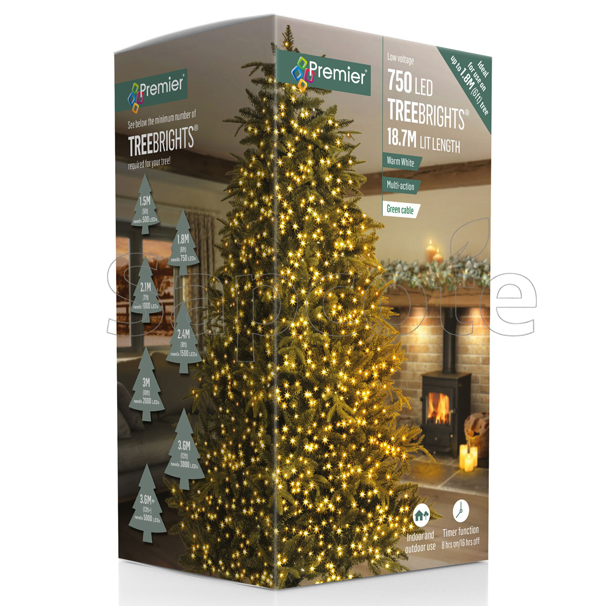 Premier 750 LED TreeBrights – Warm White (18.8 m)
