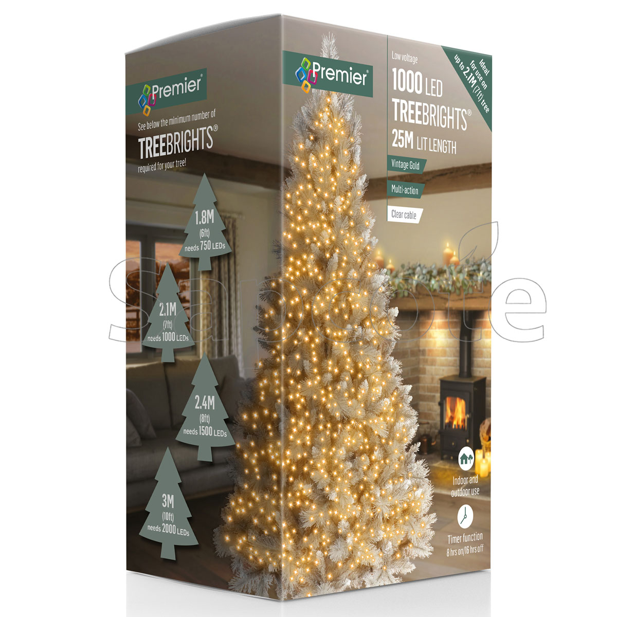 Premier 1000 LED TreeBrights – Vintage Gold (25.0 m)