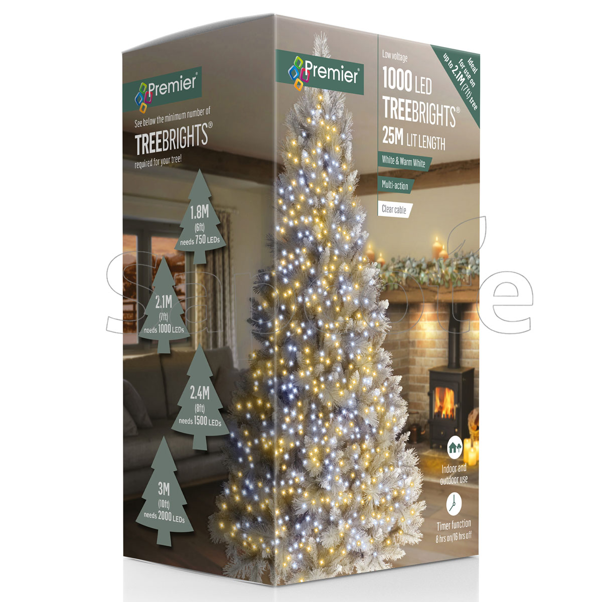 Premier 1000 LED TreeBrights – White & Warm White (25.0 m)