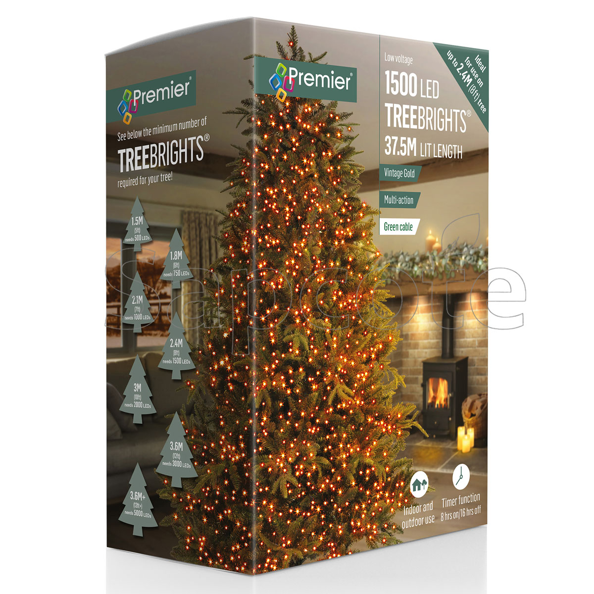 Premier 1500 LED TreeBrights – Vintage Gold (37.5 m)