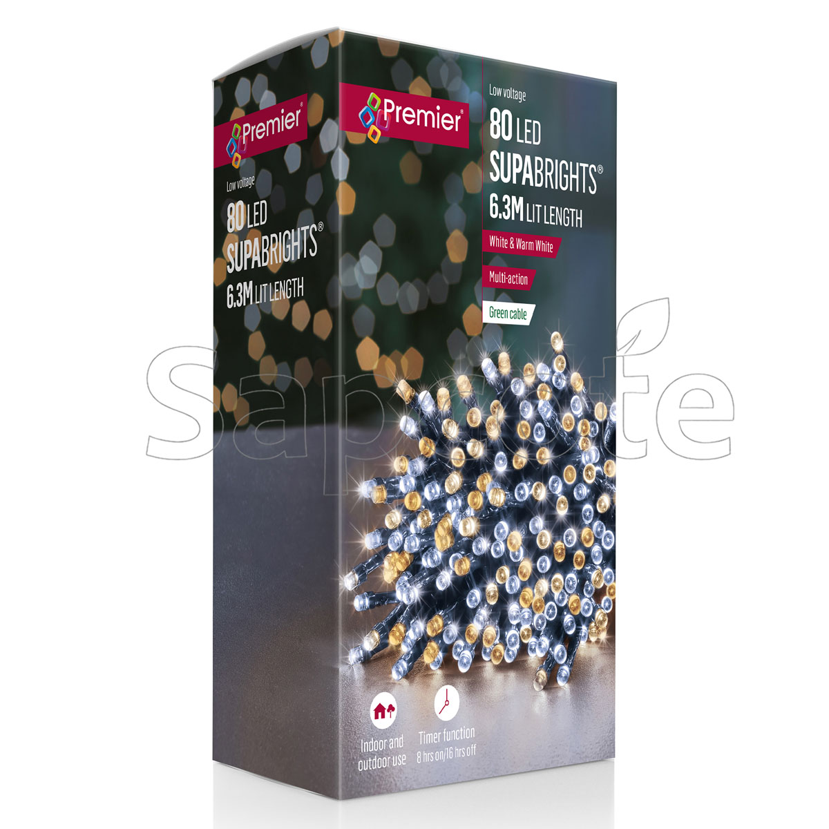 Premier 80 LED SupaBrights – White & Warm White (6.3 m)