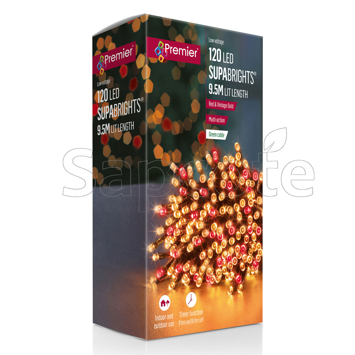 Premier 120 LED SupaBrights – Vintage Gold & Red (9.5 m)