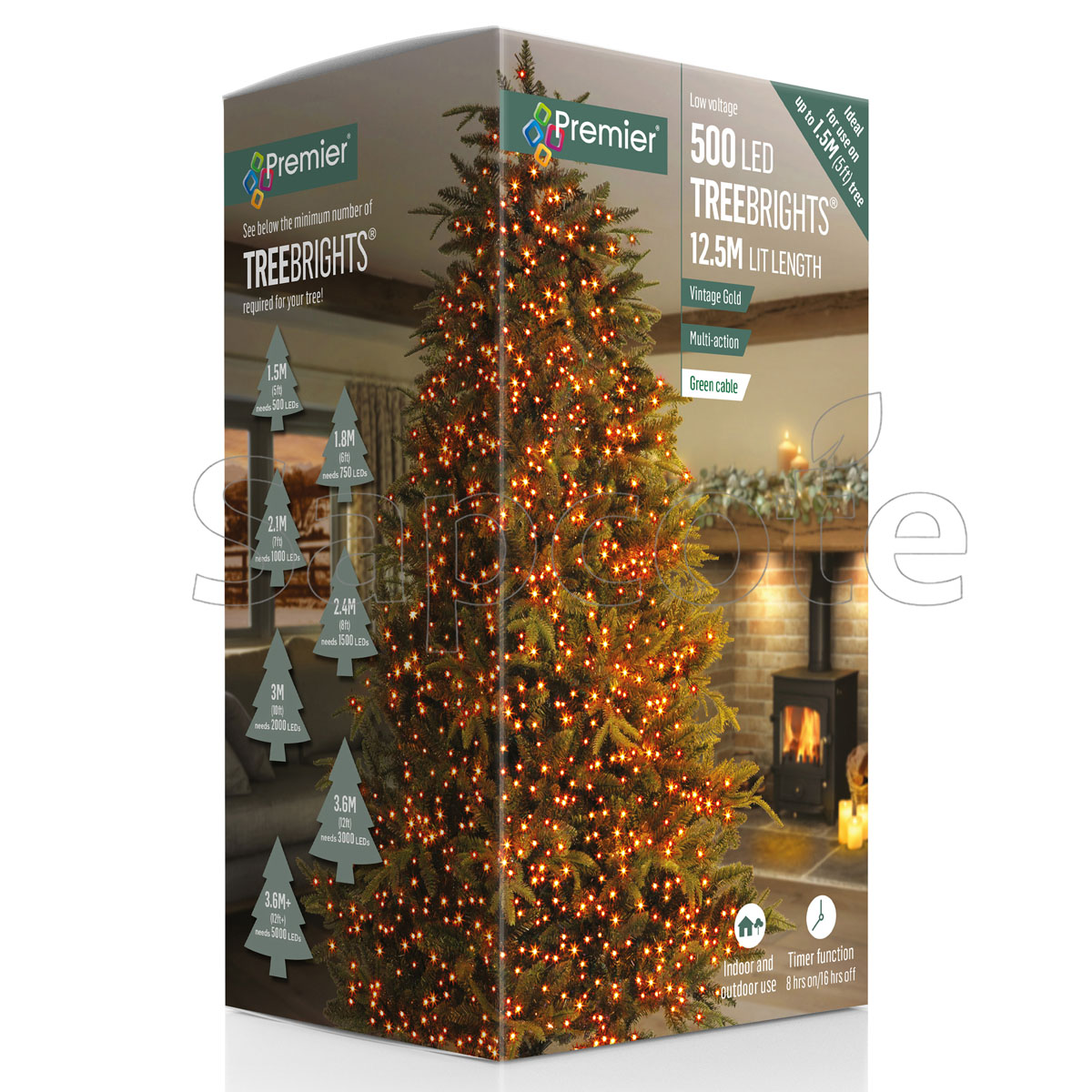 Premier 500 LED TreeBrights – Vintage Gold (12.5 m)